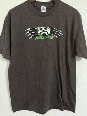 Vintage Artic Cat Racing T Shirt Grey Triple A Size Large Cotton Blend